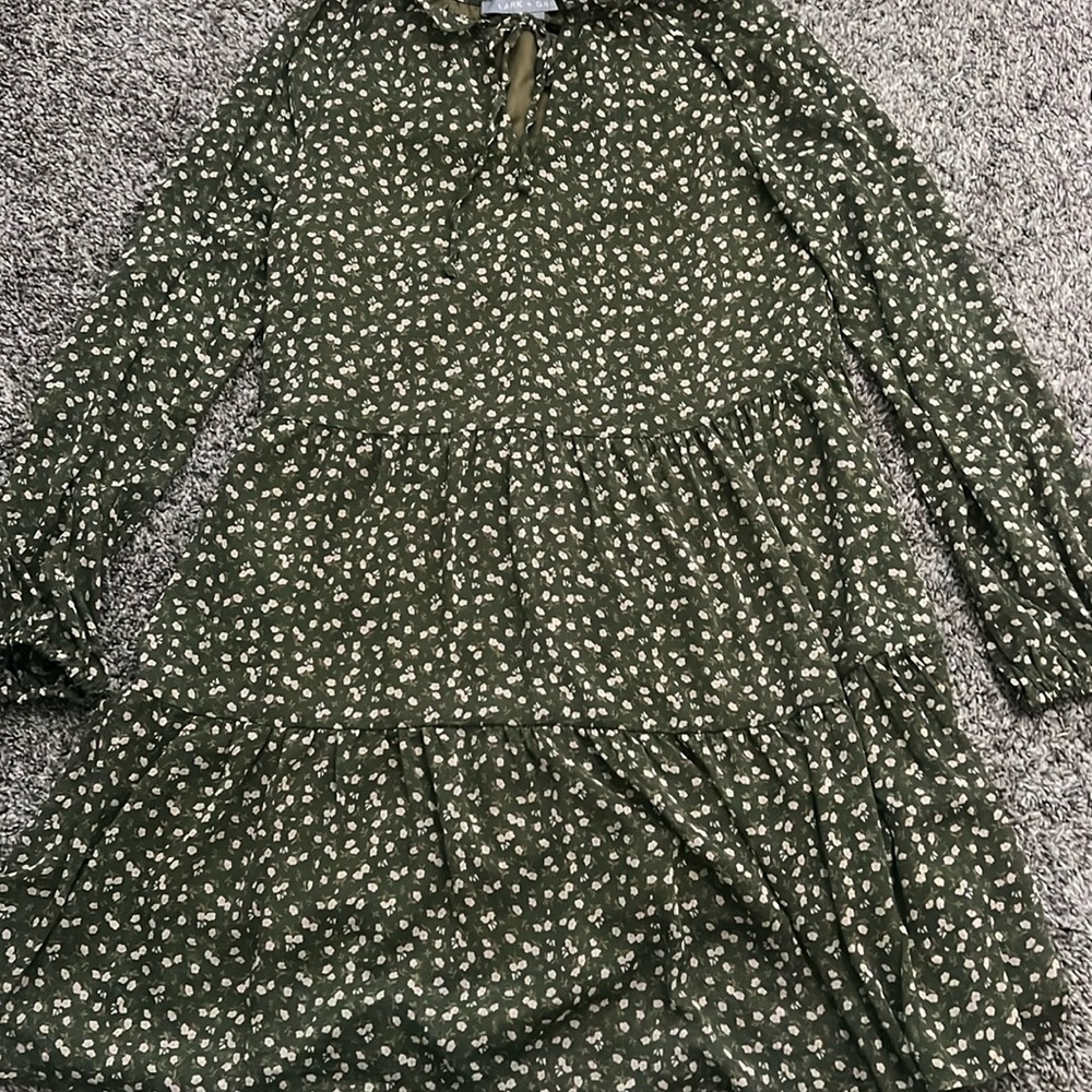 Greed floral dress